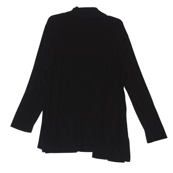 Chicos Travelers Black open front Cardigan 3/4‎ Sleeve Sz 3 (XL) Easy Care - Picture 2 of 11